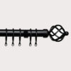 25-28mm Pristine Black Cage Extendable Metal Pole Set