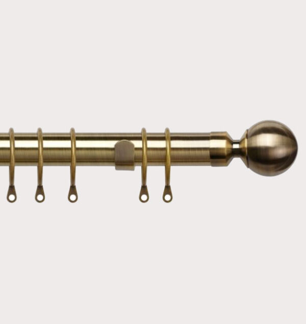 25-28mm-Pristine-antique-brass-Ball-Extendable-Metal-Pole-set